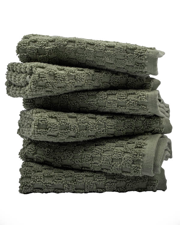 Atom Washcloth Bath Bundle 6 Pack – Hedge Green