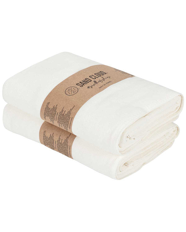 Terra Fringeless XL Bath Bundle – Ivory – 2 Pack