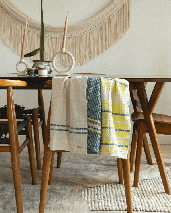 Verbena Waffle Kitchen Towel Bundle – Assorted 3 Pack