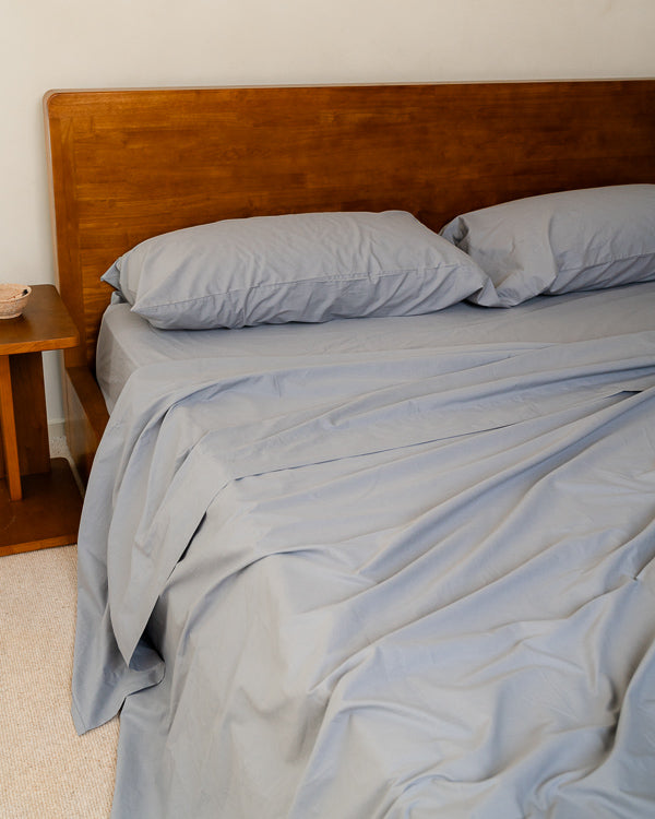 Signature Percale Solid Pillowcase Set Grey