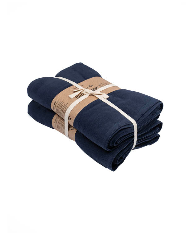 Terra Fringeless XL Bath Bundle – Navy – 2 Pack