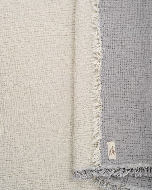 Little Fishies Gauze Receiving Blanket Set – 3 Pack – Sage / Grey / Navy