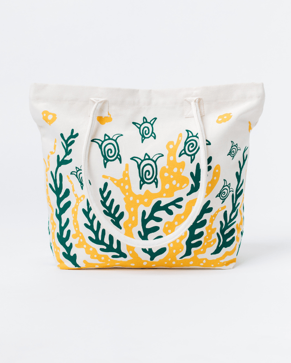 Vert Stripe Beach Tote