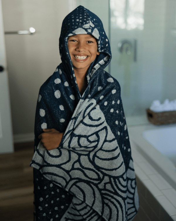 Sea Creatures Hooded Kids Bath Towel