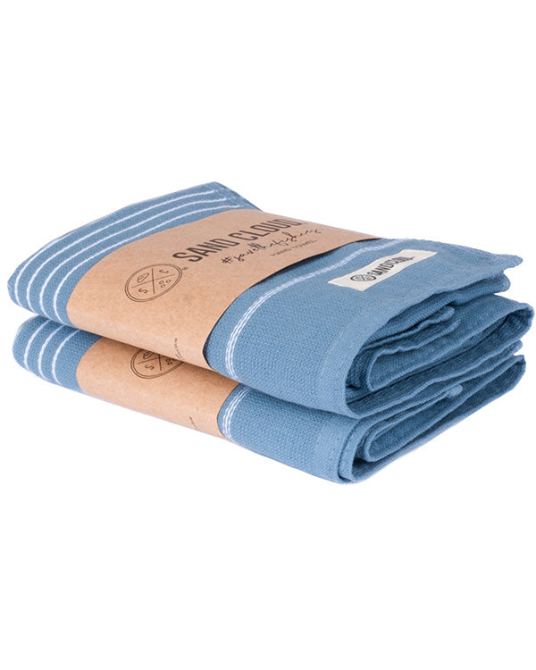 Classic Fringeless Hand Bath Bundle 2 Pack – Slate Blue