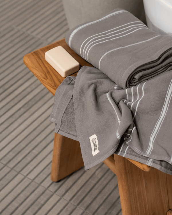 Classic Fringeless XL Bath Bundle – Grey – 2 Pack