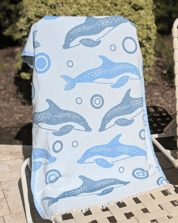 Dolphin Bubbles Kids Towel