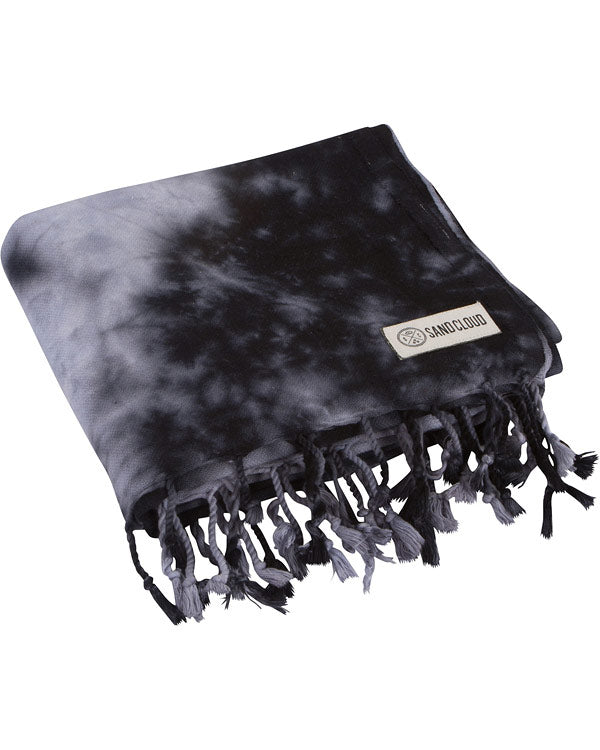 Black Acid Wash Beach Towel- Sand Cloud