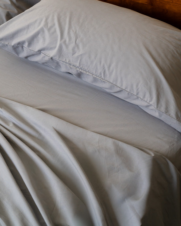 Signature Percale Solid Pillowcase Set Grey
