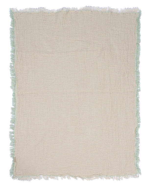 Little Fishies Gauze Receiving Blanket – Sage