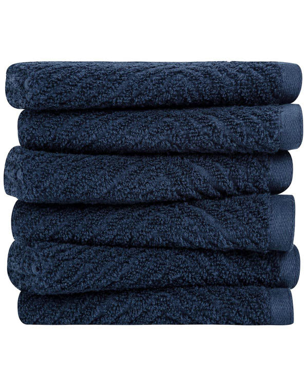 Willow Bath Washcloth Bundle – 6 Pack – Deep Ocean