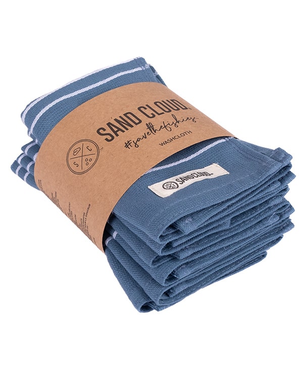 Terra Bath Washcloth Bundle 6 Pack – Slate Blue