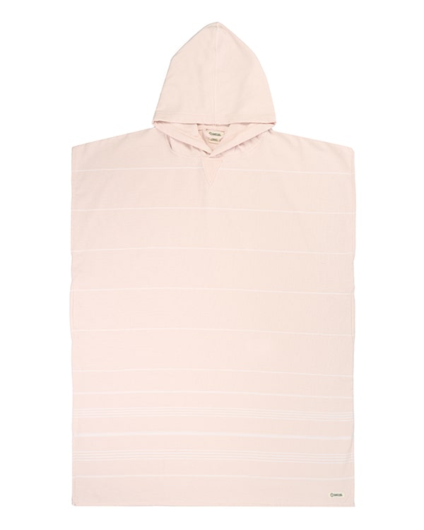 Classic Stripe Hooded Poncho Sand