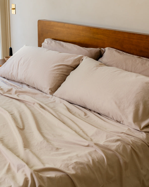 Luxe Sateen Sheet Set Beige
