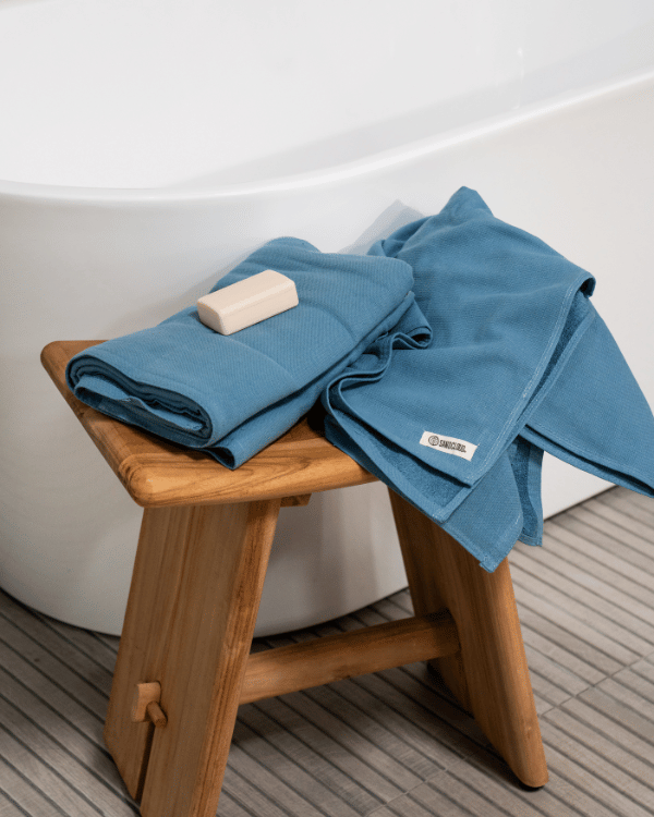 Terra Fringeless XL Bath Bundle – Slate Blue