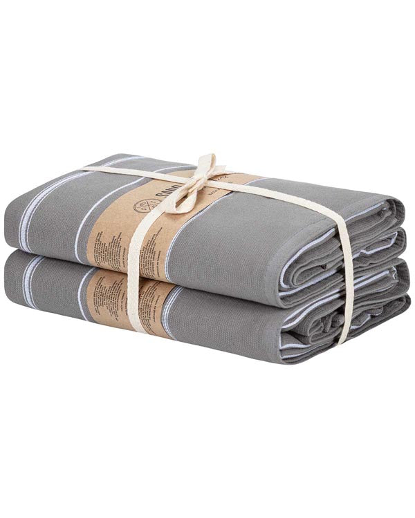 Classic Fringeless XL Bath Bundle – Grey – 2 Pack