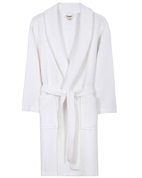 Micro Waffle Robe – Frost White