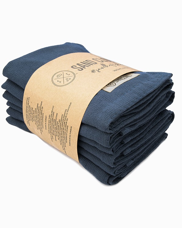 Classic Bath Washcloth Bundle 6 Pack – Navy