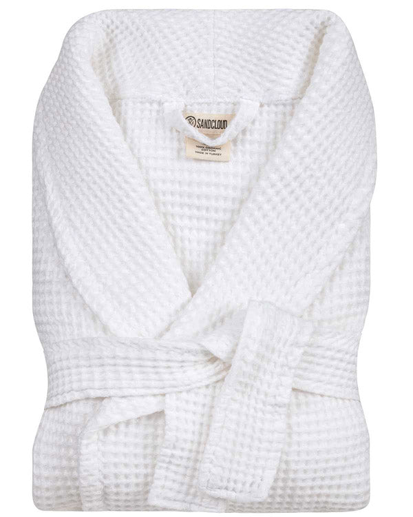 Micro Waffle Robe – Frost White