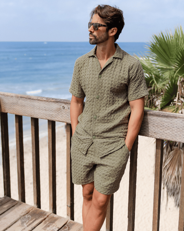 Orb Waffle Short – Olive – Mens