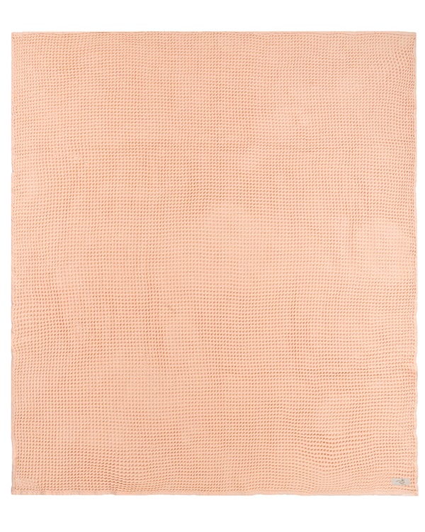 Little Fishies Waffle Blanket – Peach Fuzz