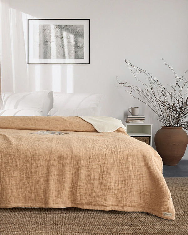 Softy Solid Plush Blanket – Beige