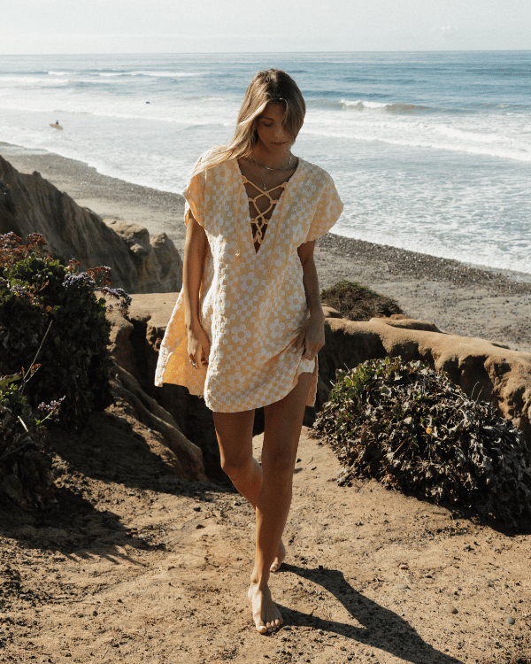 Adobe Mudcloth Cover Up Black