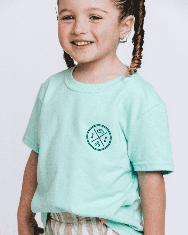 SC Whale Tail Kids Tee – Soft Mint