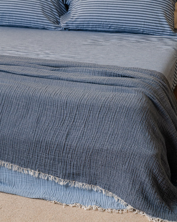 Senna Melange PARTY BLANKET™ Indigo – King