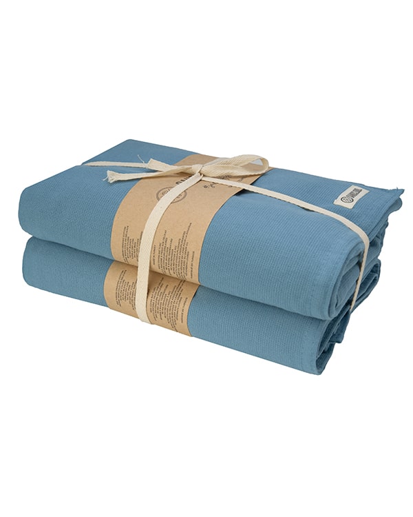 Terra Fringeless XL Bath Bundle – Slate Blue