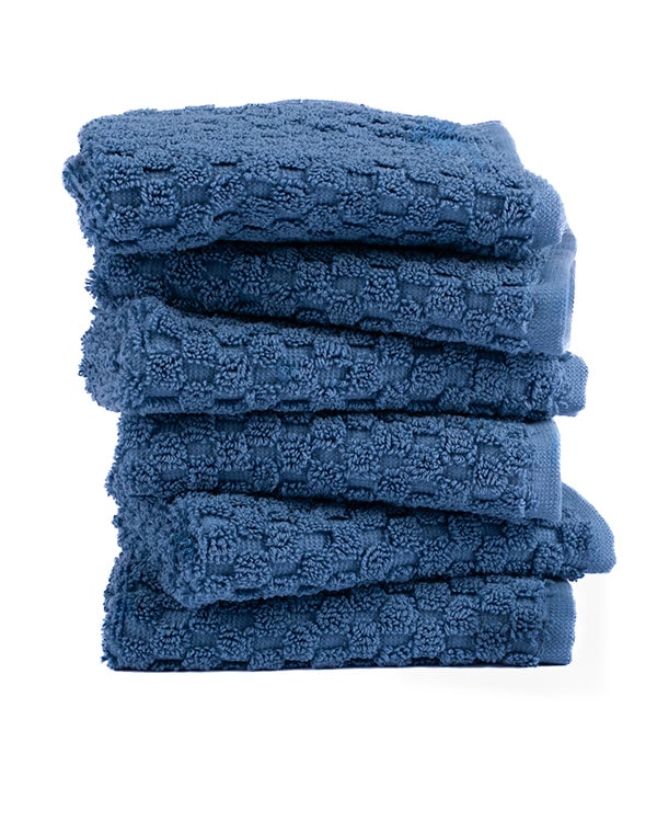 Atom Washcloth Bath Bundle – Slate Blue – 6 Pack