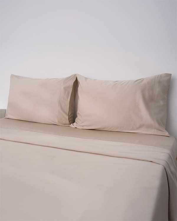Luxe Sateen Pillowcase Set Beige