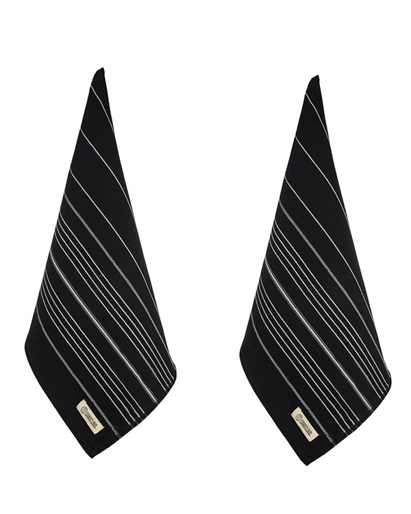 Classic Fringeless Hand Bath Bundle – 2 Pack Black
