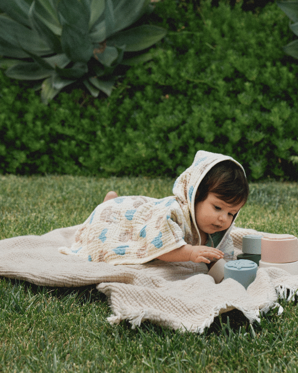 Ducky Gauze Hooded Poncho