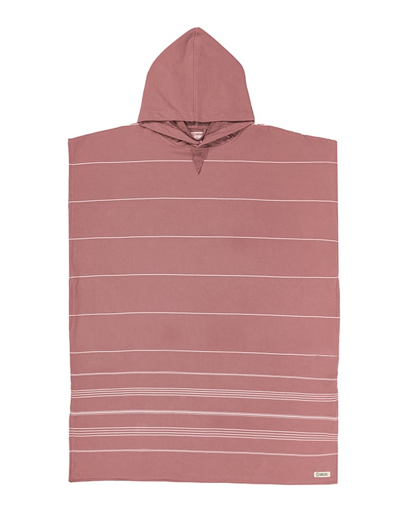Classic Stripe Hooded Poncho – Withered Rose