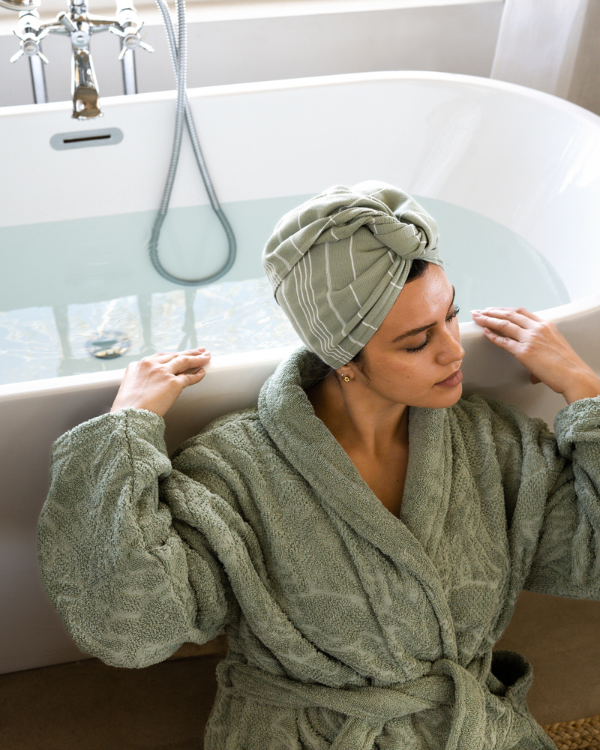 Aquatic Turtle Robe – Sage