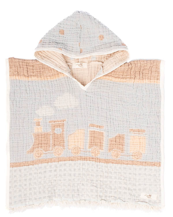 Ducky Gauze Hooded Poncho