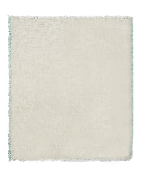 Little Fishies Gauze Receiving Blanket Set – 3 Pack – Seafoam / Peach Fuzz / Natural