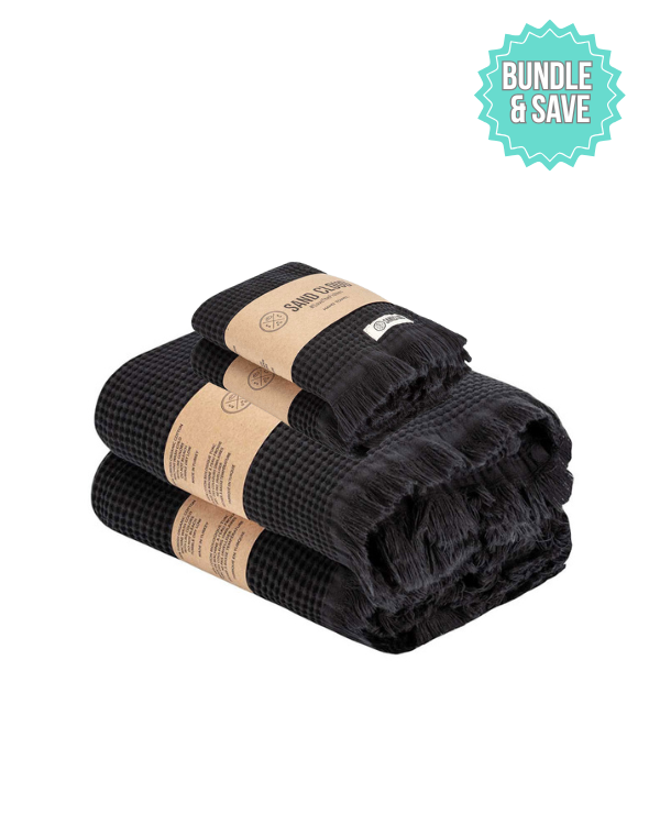 Micro Waffle XL Bath Bundle – Sand