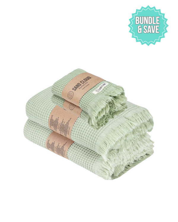 Micro Waffle XL Bath Bundle – Sand
