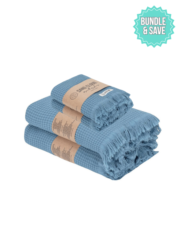 Micro Waffle XL Bath Bundle – Sand