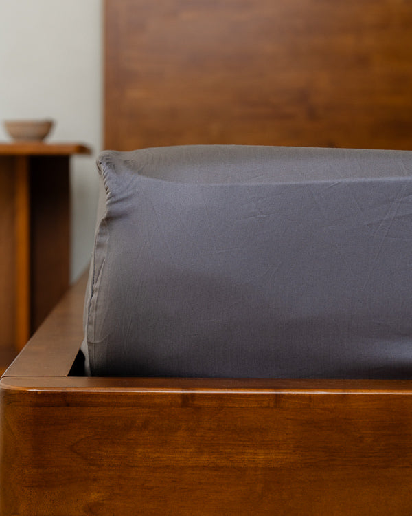 Luxe Sateen Fitted Sheet Beige