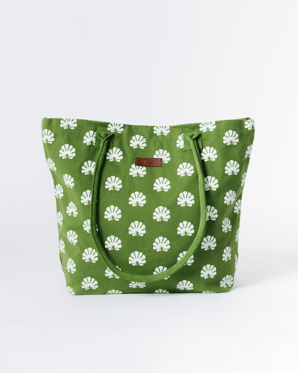 Vert Stripe Beach Tote