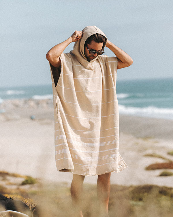 Terra Hooded Poncho Grey