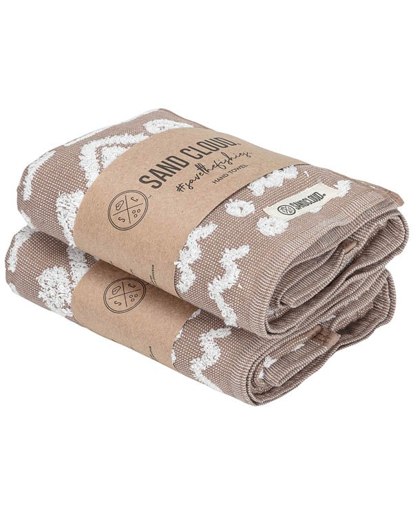 Turtle Mudcloth Hand Bath Bundle – 2 Pack – Taupe