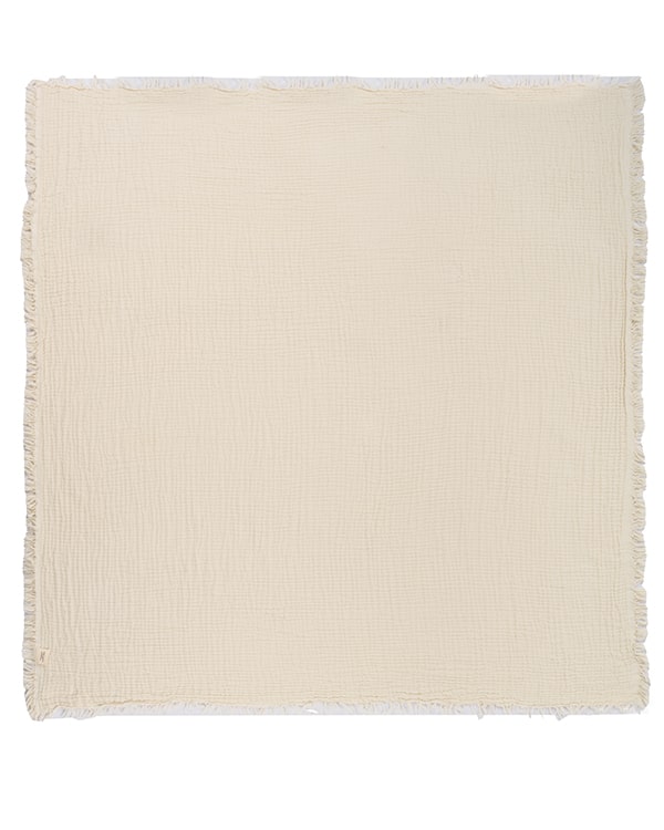Little Fishies Gauze Receiving Blanket Set – 3 Pack – Natural / Beige / Warm Taupe