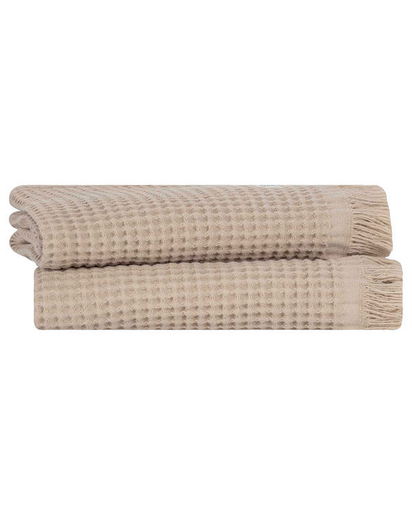 Micro Waffle Hand Bath Bundle – 2 Pack – Sand