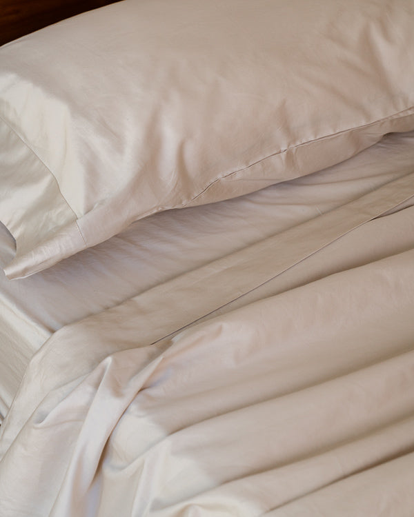 Luxe Sateen Pillowcase Set Beige