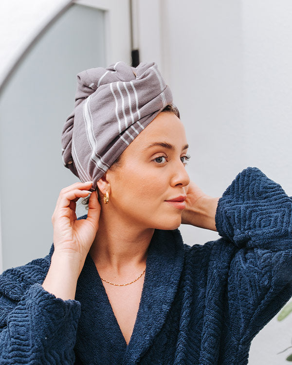 Classic Hair Towel – Grey