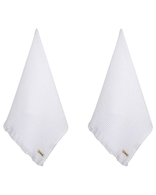 Micro Waffle Hand Bath Bundle – 2 Pack – White